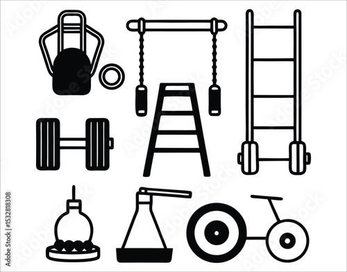 Clean Gym Icon Bundle – Vector Format