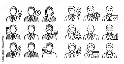 Businesspeople Icon Grid