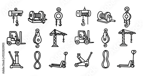 Lifting Equipment Icons