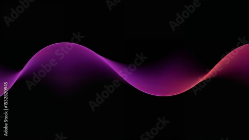 Purple and pink wave on black background