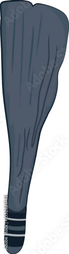 Fototapeta samoprzylepna Cartoon-style rowing oar is showing wood-grain texture and striped grip on transparent background