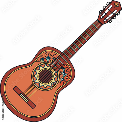 acoustic guitar isolated