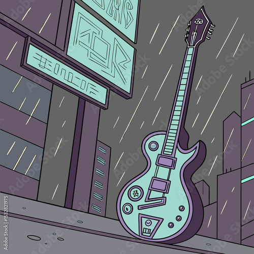 electric guitar vector illustration