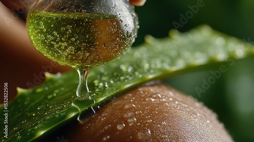 Aloe vera gel being squeezed onto sunburnt shoulder