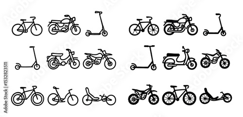 Two-Wheeler Icon Grid