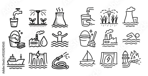 Water Use Icons