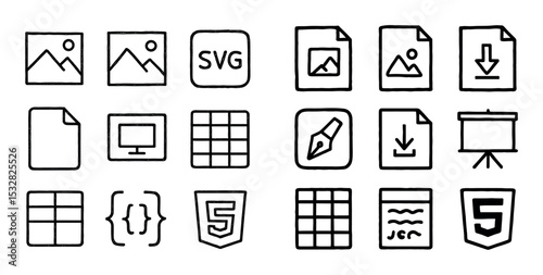 Hand-Drawn Format Icons