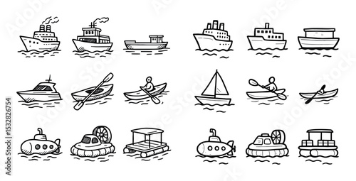 Water Transport Icons