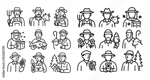 Agricultural Workers Icons