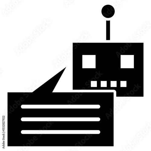 Chatbot Glyph Icon