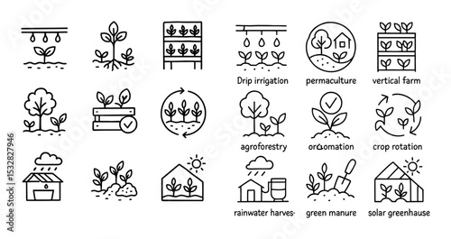 Sustainable Agriculture Icons