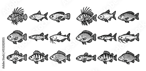 Invasive Fish Icons