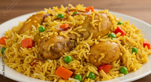 Chicken Biryani on a plate