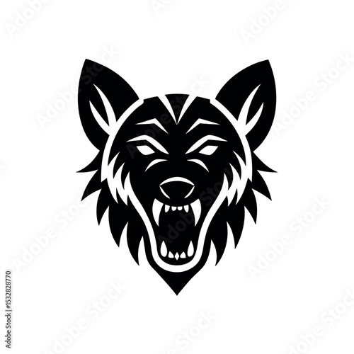 Wolf logo vector illustration .