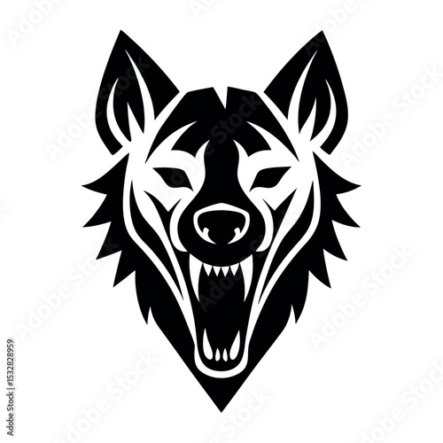 Wolf logo vector illustration .