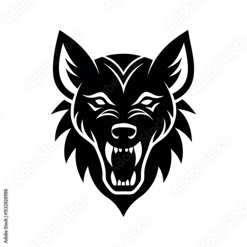 Wolf logo vector illustration .