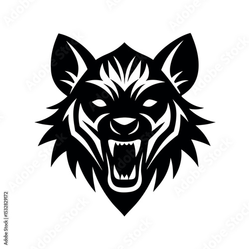Wolf logo vector illustration .