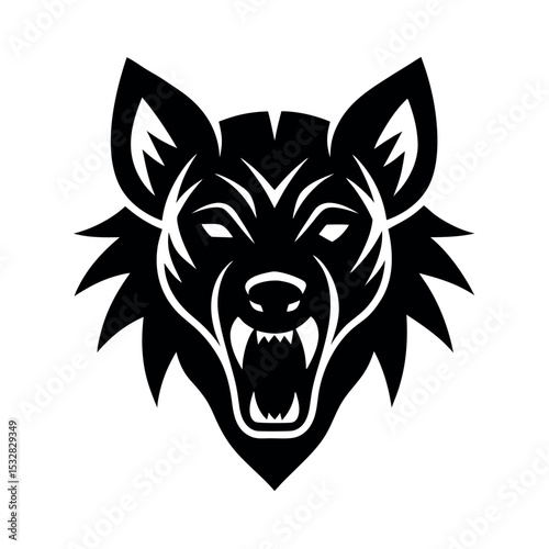 Wolf logo vector illustration .