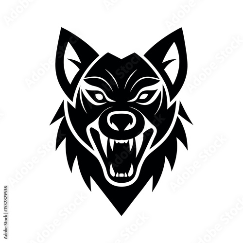 Wolf logo vector illustration .