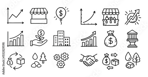 Economics Sketch Icons