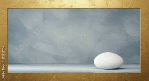 Elegant white stone on a muted background