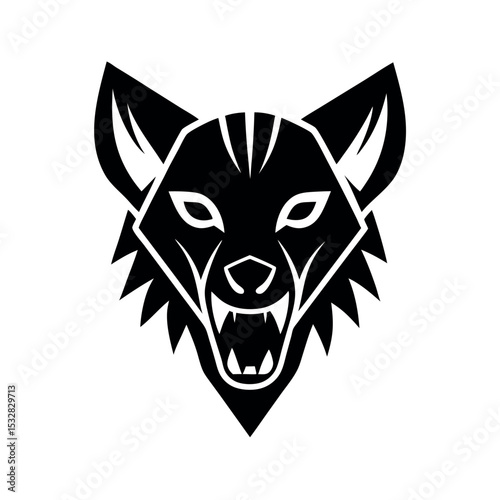 Wolf logo vector illustration .