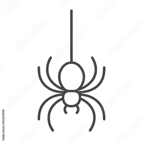Spider Outline Icon Vector Illustration