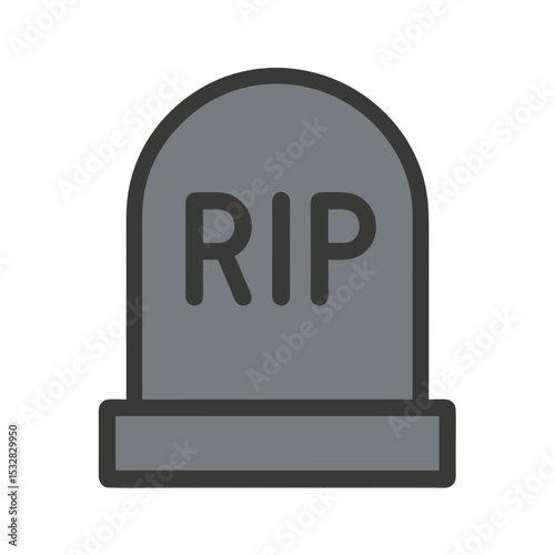 RIP Tombstone Icon Vector Illustration