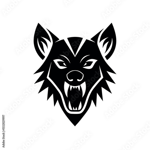 Wolf logo vector illustration .