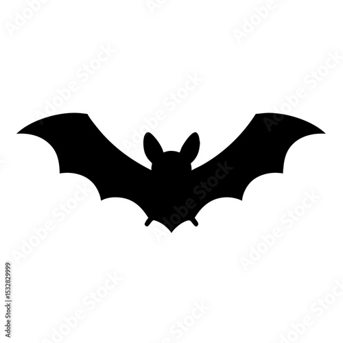 Flying Bat Silhouette Icon