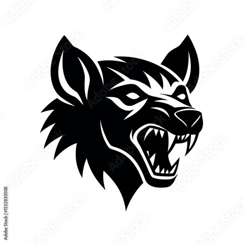 Wolf logo vector illustration .