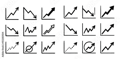 Hand-Drawn Chart Icons