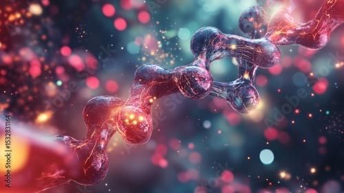 Detailed Visualization of Lipase Enzyme and Fat Molecule Interaction