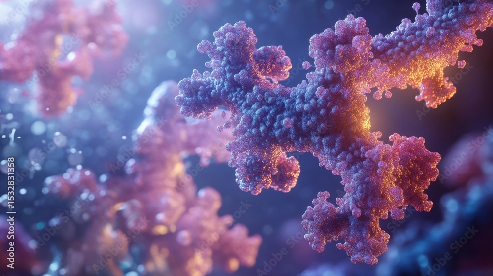 Fototapeta premium Detailed Visualization of Monoclonal Antibodies Targeting Proteins