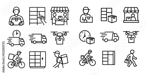 Last Mile Delivery Icons