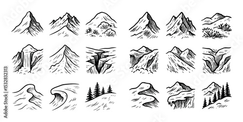 Snowy Mountain Icons