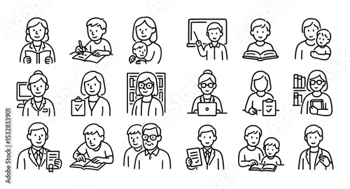 Education Stakeholders Icons