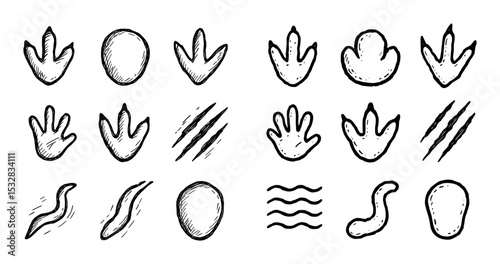 Dinosaur Footprint Icons
