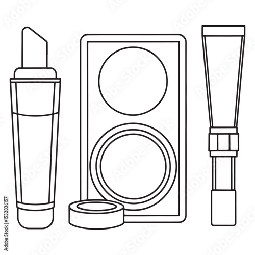 Makeup Essentials Line Art Lipstick, Compact, Tube Cream