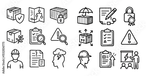 Risk Management Icons Grid