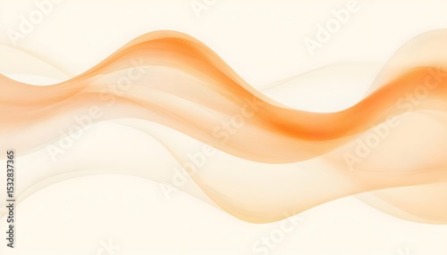 Abstract design of soft, flowing orange and beige waves.