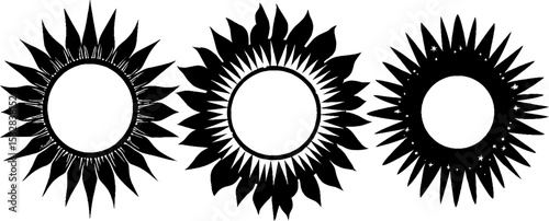 Geometric mandala and spiral swirl patterns for decorative design