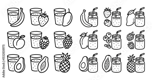 Fruit Puree Icon Grid