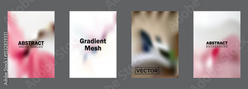 Abstract Gradient Mesh Backgrounds Poster Templates and Vector Designs
