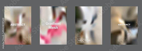 Abstract Gradient Mesh Poster Templates Vector Background Designs
