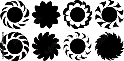 Nautical helms and rope swirl designs for maritime themes