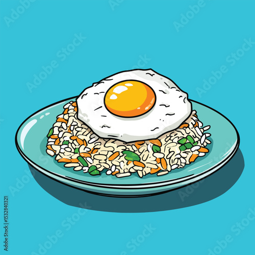 Fried Rice Dish Topped with SunnySide Up Egg (5)