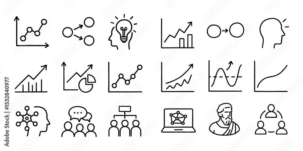 Fototapeta premium Forecasting Methods Icons