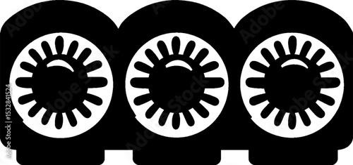 Vintage radio dials and grills pattern design for retro-themed decor or print