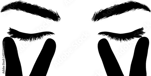 Playful wink and smile theme with hands and facial expressions for creative design